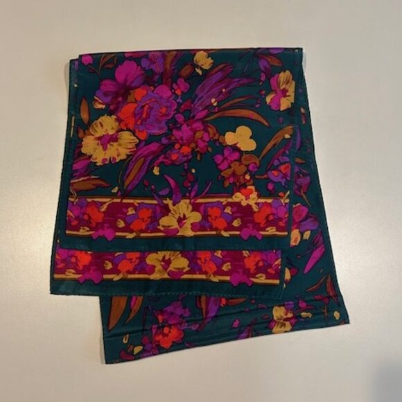 CASCA 100% SILK Fall Holiday Floral SCARF - Picture 5 of 7
